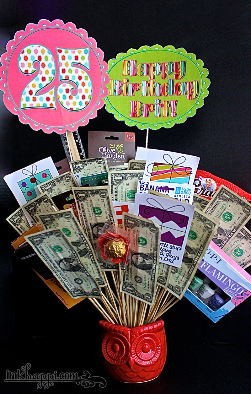 Birthday Gift Basket Idea with Free Printables - inkhappi