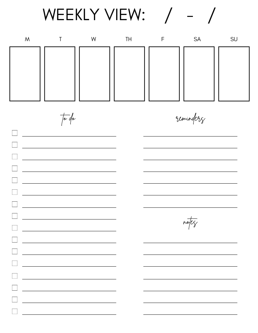 Free Printable Weekly and Daily To-Do List - for the everyday you