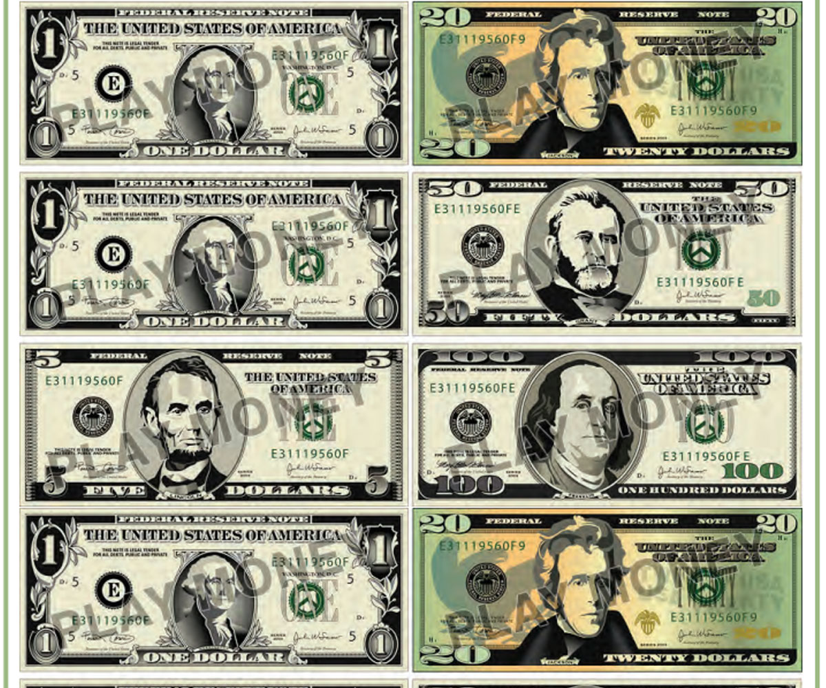 Printable Play Money – Printable Money Template | DocTemplates
