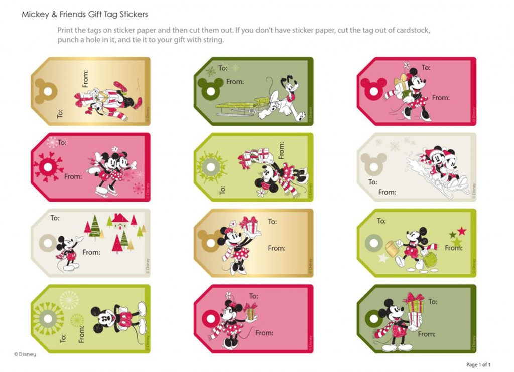 Free Disney Christmas Printables | Disney Momma