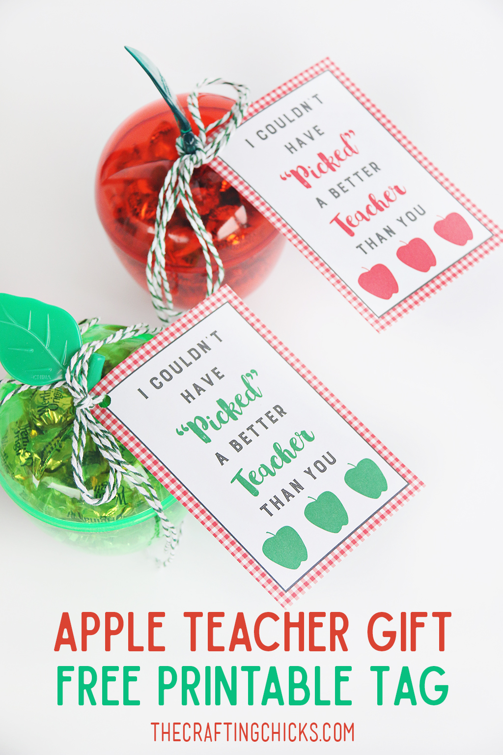 Apple Teacher Gift Tag Printable - The Crafting Chicks