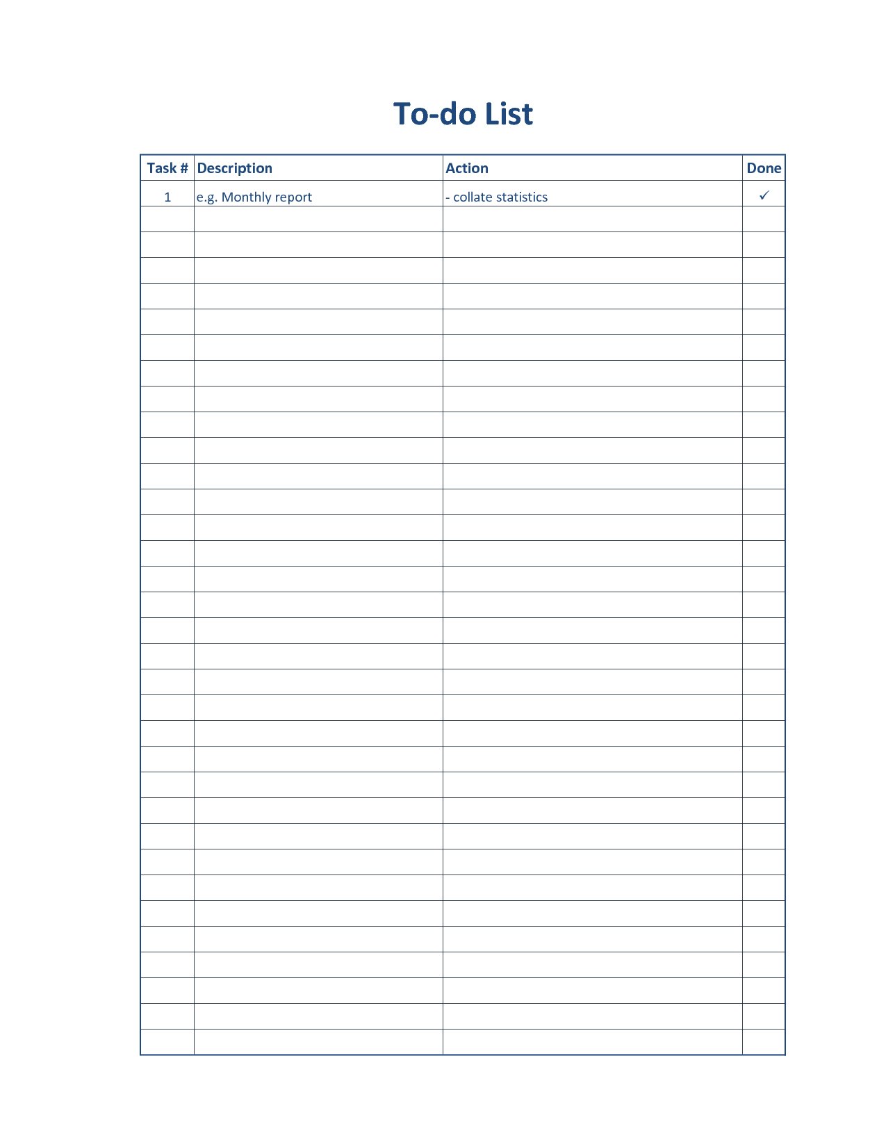 Printable To-Do List Template Gallery