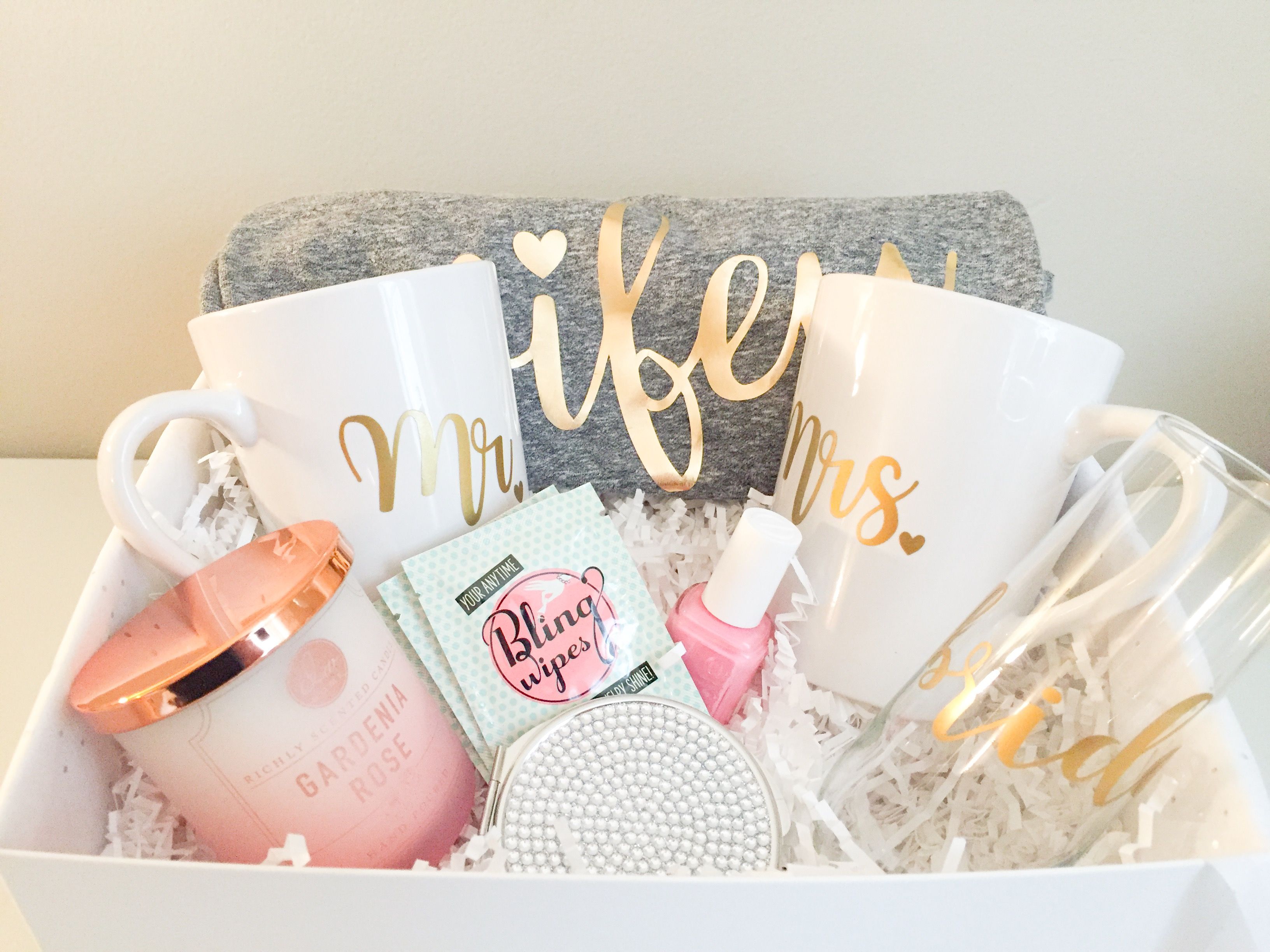 bridal gift basket, bride to be gifts, custom gift basket, bridal