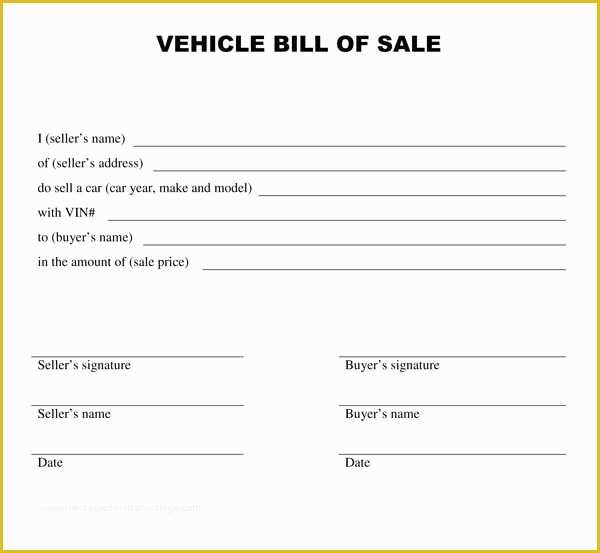 Free Printable Automobile Bill Of Sale Template Of 14 Florida Bill Of