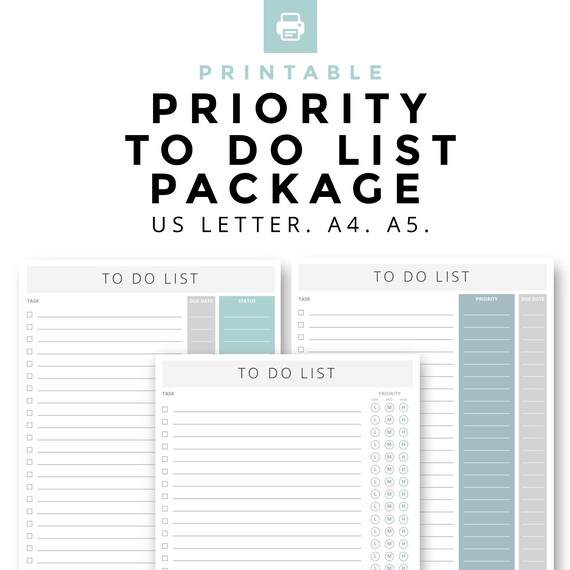 Priority To Do List Printable