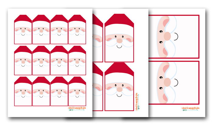 Free Printable Santa Gift Tags | i should be mopping the floor