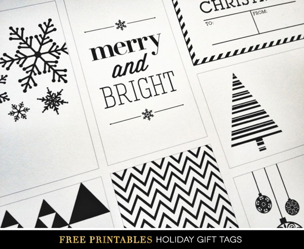 9 Best Images of Black Printable Tags - Black and White Printable Gift