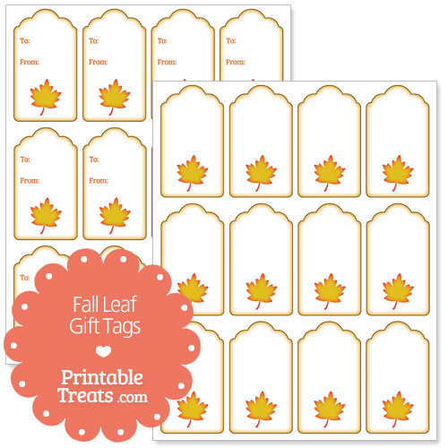 5 Best Images of Free Printable Gift Tags For Fall Leaves
