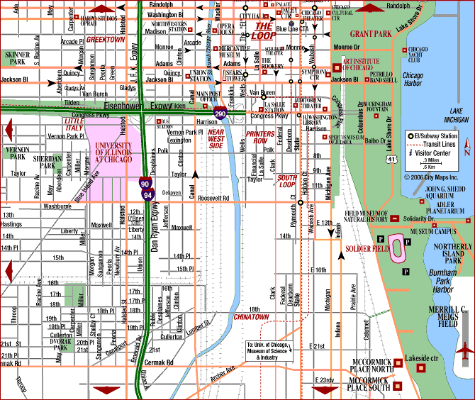 Printable Street Map Of Downtown Chicago | Park Map