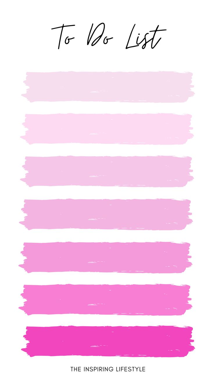 Pink List Template | Cute To Do List | To do list, Printable art