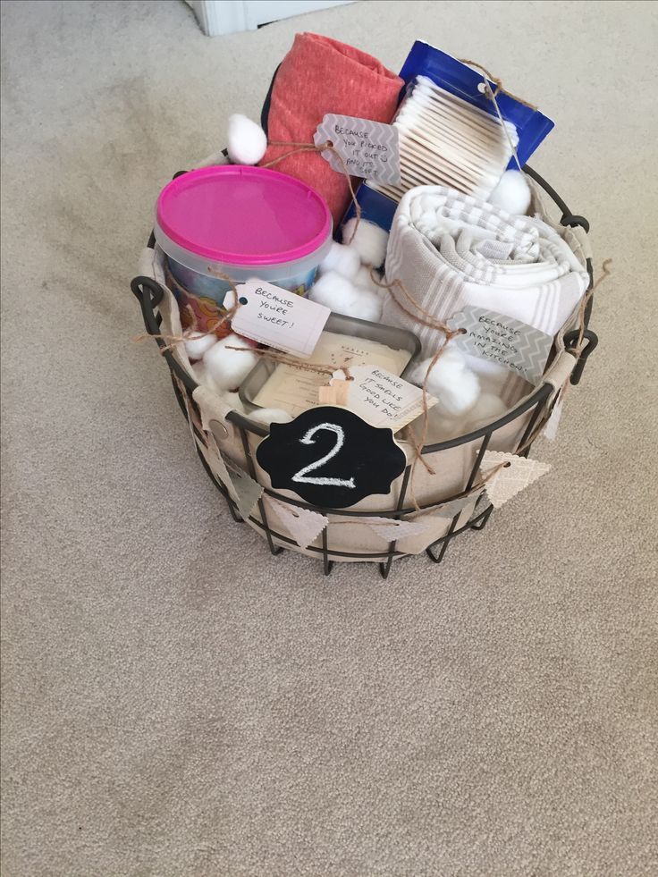 2nd Wedding Anniversary Cotton Themed Gift Basket | Anniversary gift