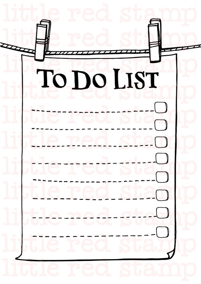 To Do List Printable Page A4 PDF JPG Paper note pinch