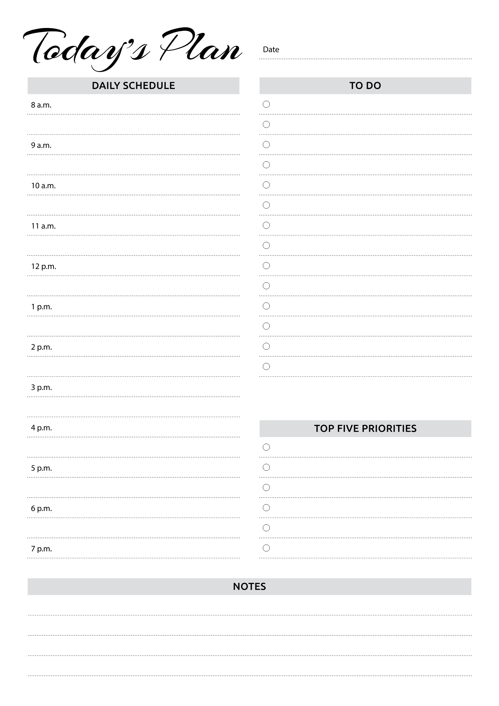 16+ Daily Hourly Planner Printable, New Ideas