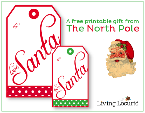 Santa Gift Tags from The North Pole | Christmas Free Printable Labels