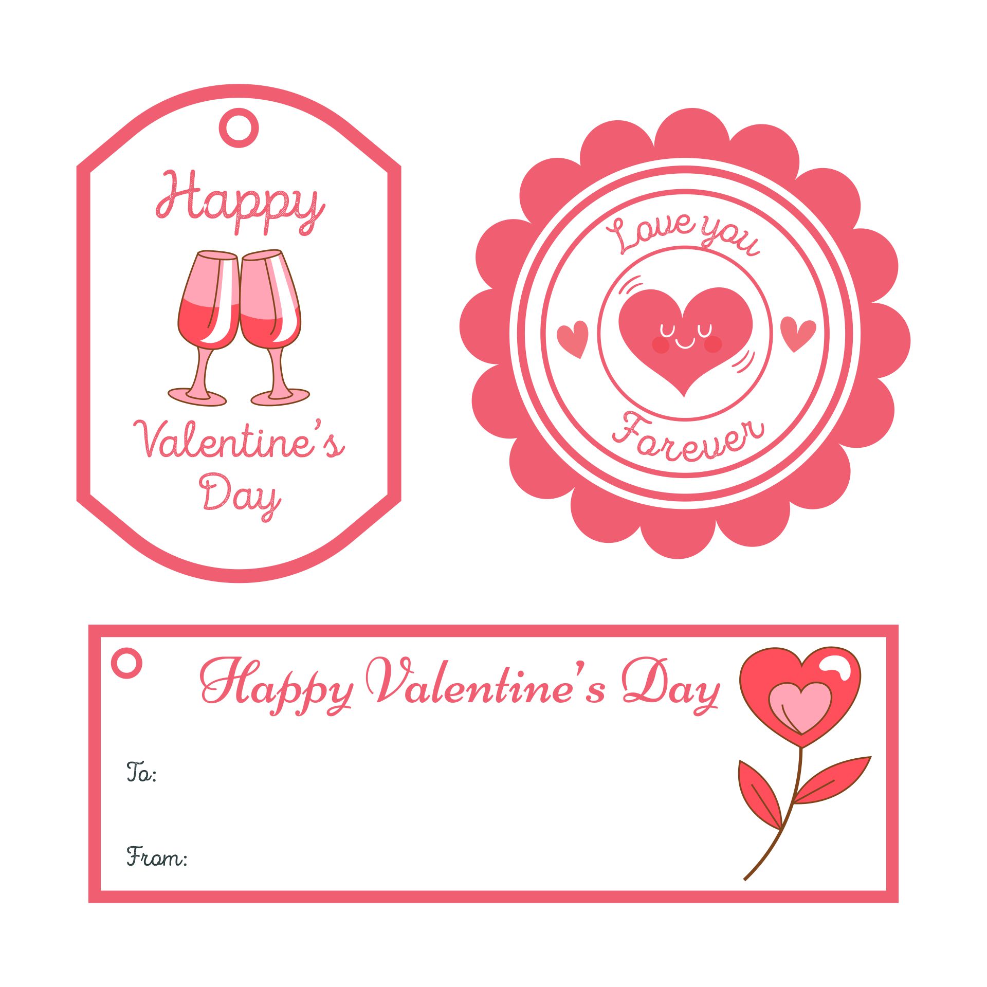 10 Best Free Printable Gift Tags Valentine's Day - printablee.com