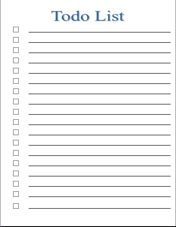 Printable Multiple To-Do Lists