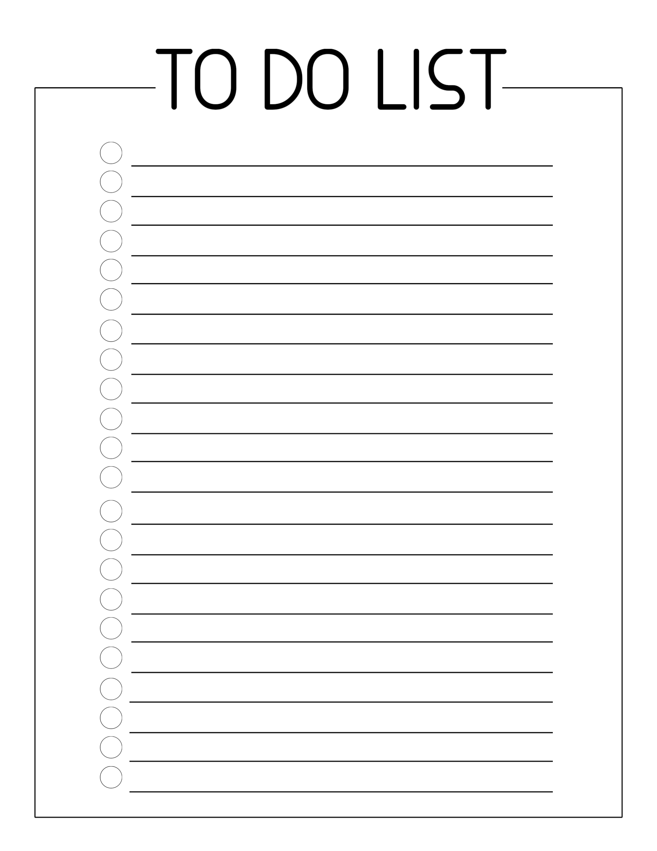 Free Printable To Do Checklist Template - Paper Trail Design