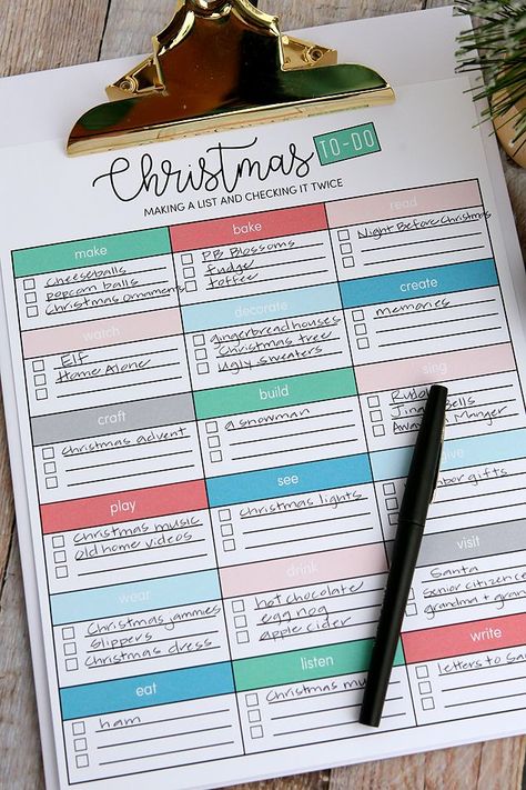 Printable Christmas To Do List | Christmas to do list, Christmas