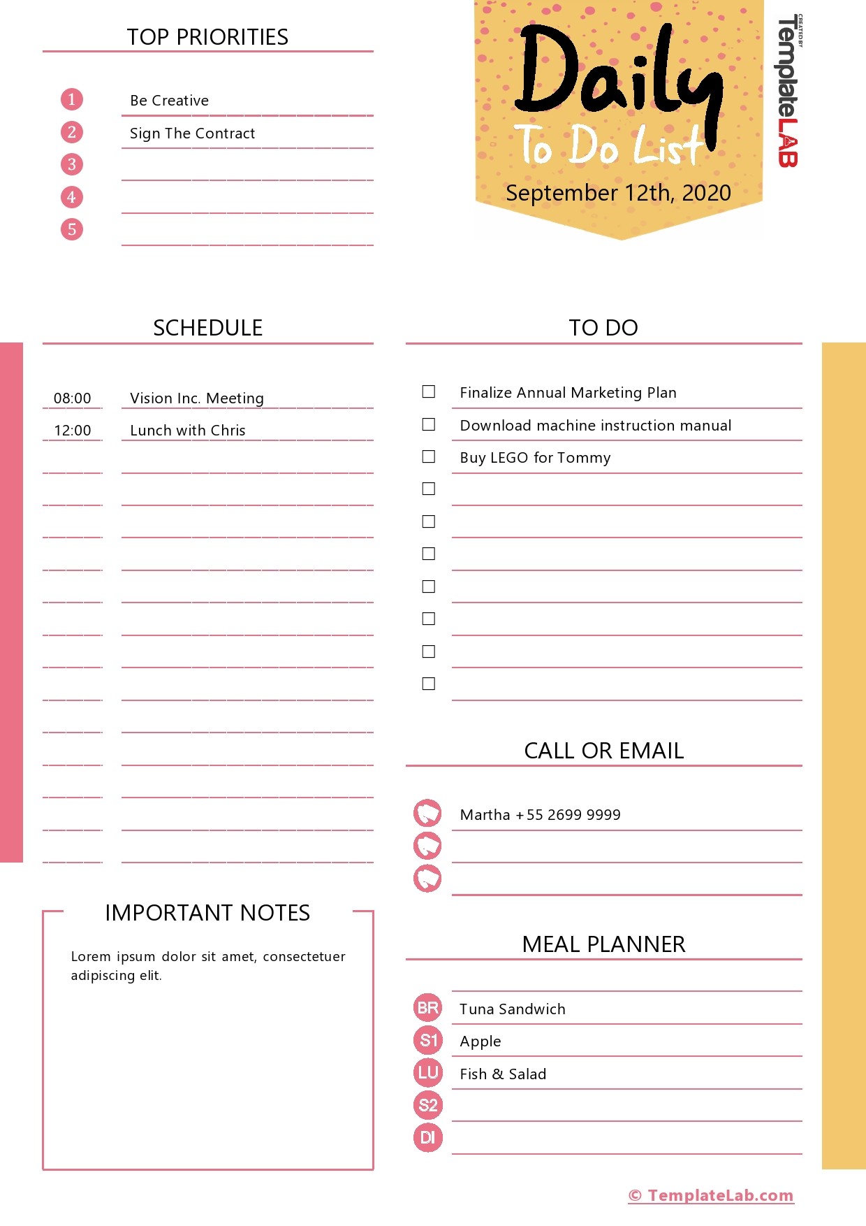 Daily To Do List Free Printable - Aulaiestpdm Blog