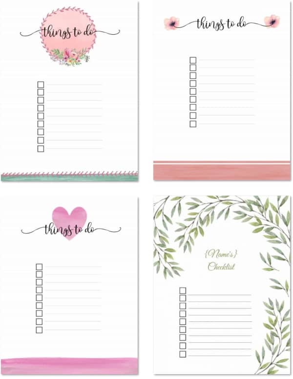 Free to-do list template printables