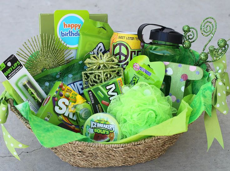 hannahshaven | color themed gift basket | Themed gift baskets, Colorful