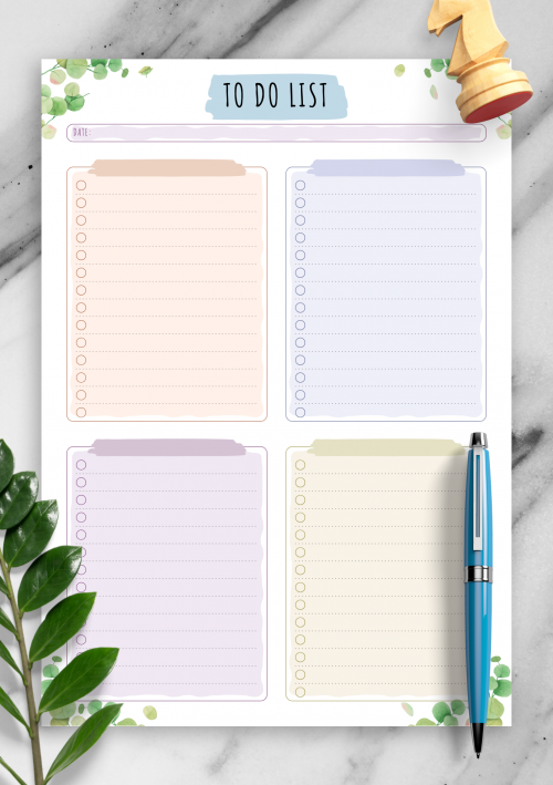 To Do List Notebook A5 PDF Printable To Do List Printable Planner Pages
