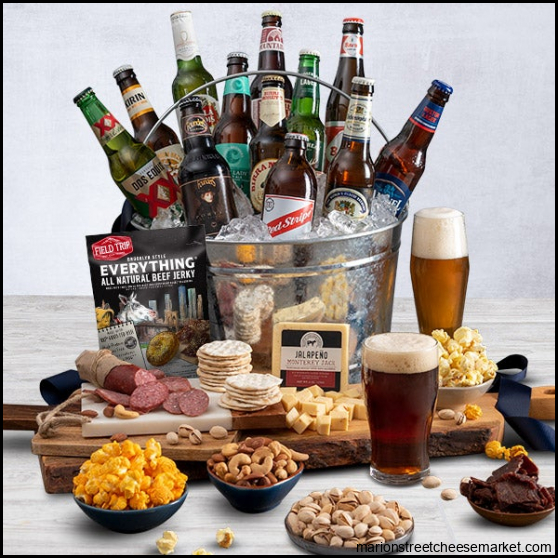 Alcohol Gift Basket With Beer by GourmetGiftBaskets.com