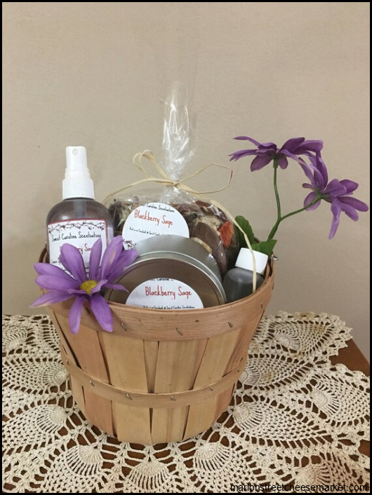 Aromatherapy Gift Basket / Blackberry Sage Fragrance / Home