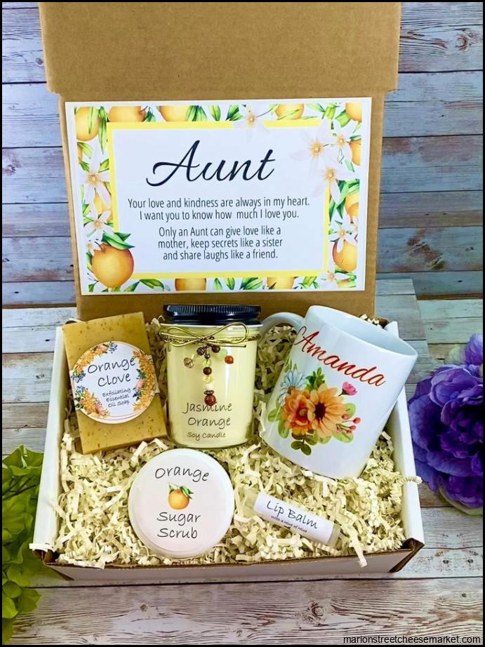 Aunt Gift Box to Send Directly - Spa Basket for Aunt - Aunt Christmas ...
