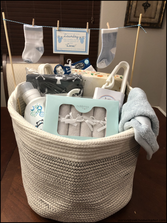Baby shower laundry gift basket | Baby shower baskets, Diy baby shower ...