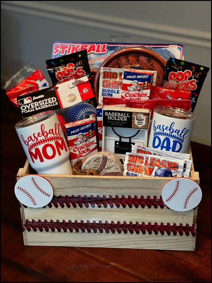 Baseball Themed Basket in 2021 | Auction gift basket ideas, Mom gift ...
