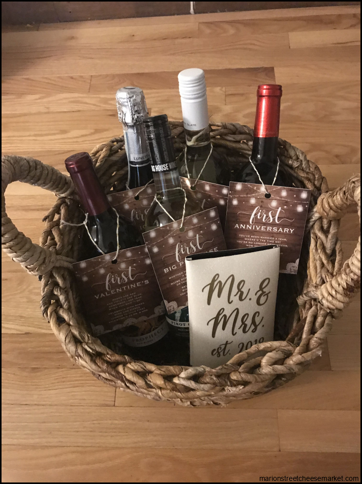 Bridal Shower Wine Gift Basket Ideas : Marriage Milestones Wedding Gift ...