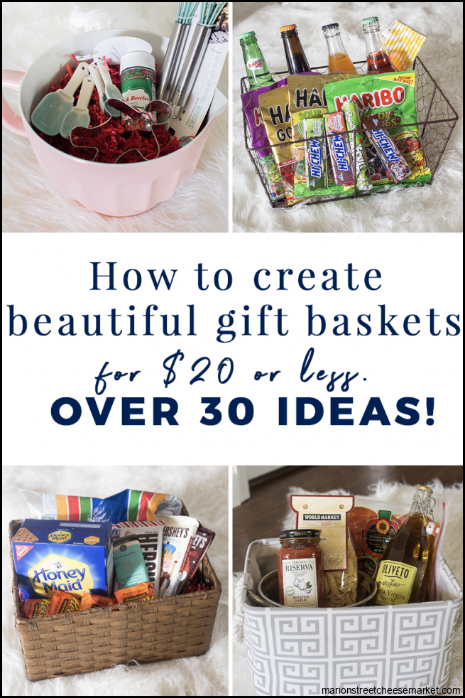 Creative Gift Basket Ideas Under $20 | Family gift baskets, Unique gift ...