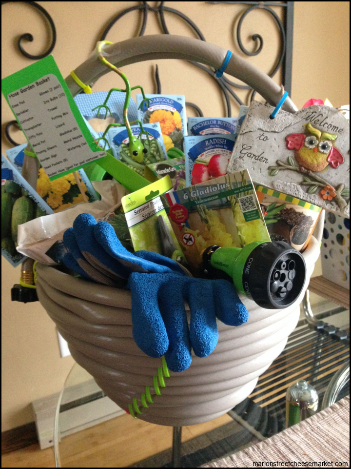 Garden hose basket For a fundraiser | Retirement gift basket, Diy gift ...