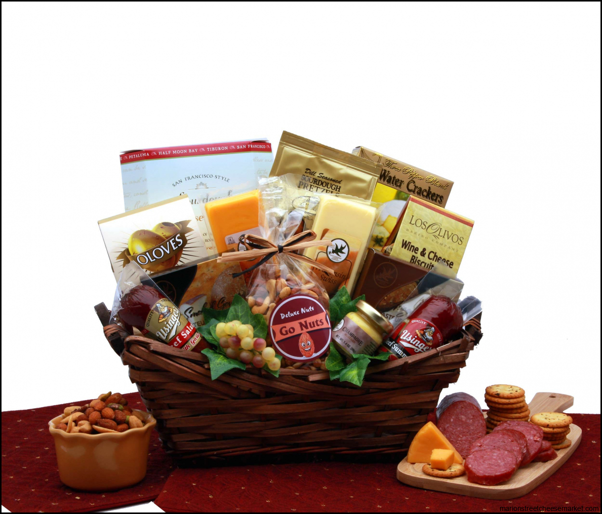 Gourmet Delights Gift Basket | Gift baskets for men, Water crackers ...