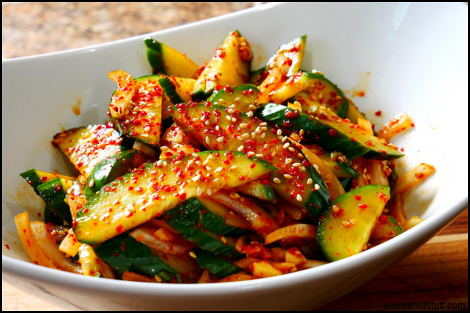 How to make Korean Spicy Cucumber (Oi Muchim) Side Dish Recipe - Ann's ...