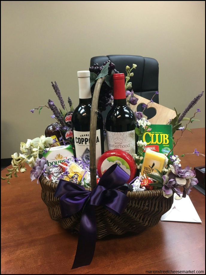 My wine and cheese gift basket | Wine gift baskets, Diy wine gift ...