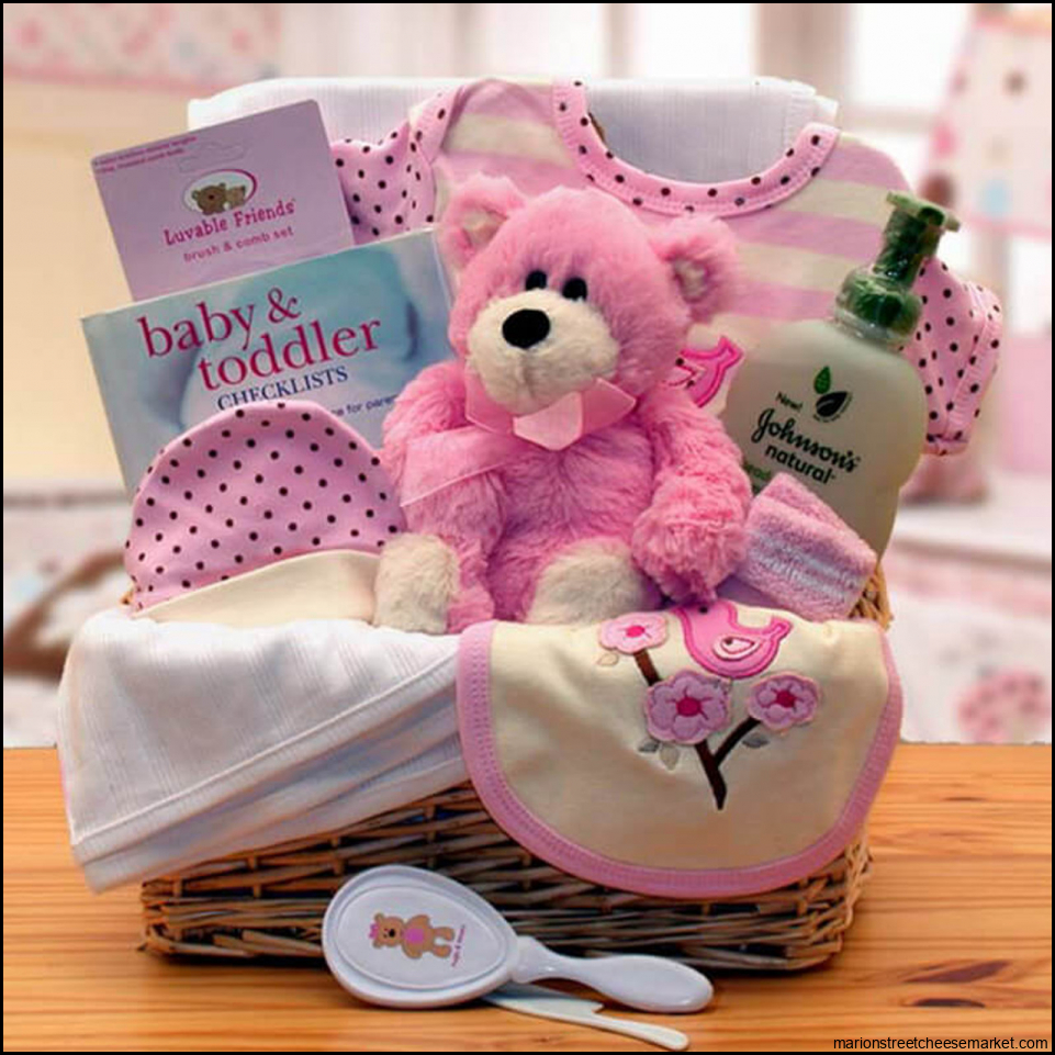 Pink Organic New Baby Basics Gift Basket | Buy Now - $74.95