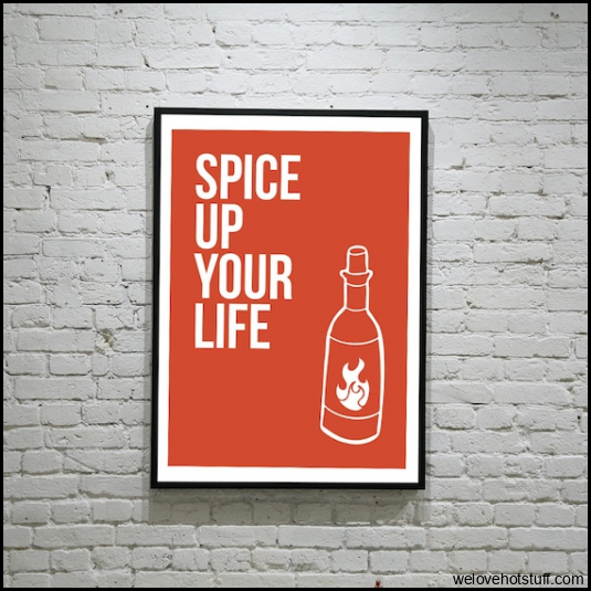 Spice up your life art print Spice Girls hot sauce poster