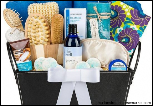 Stress Relief Spa Retreat Gift Basket | Best christmas gift baskets ...