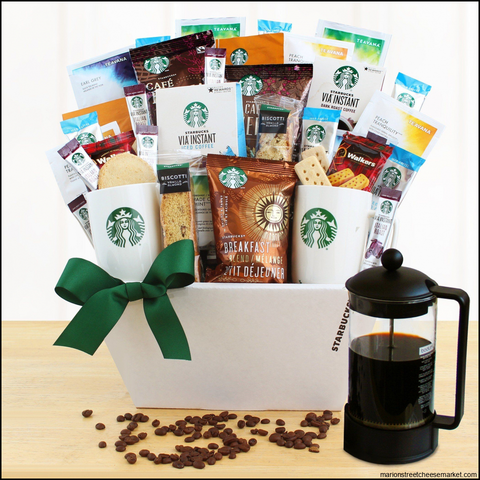 Ultimate Starbucks Coffee Lover's Gift Basket | Coffee gifts card ...