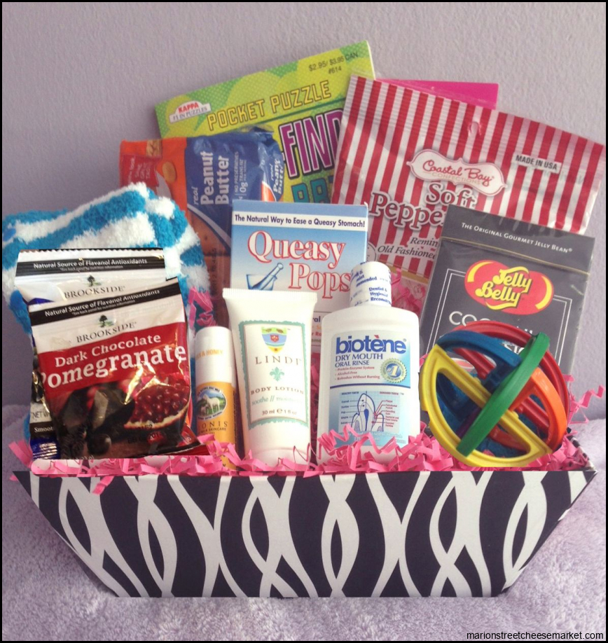 Women's Small Chemo Basket | Rock the Treatment | Chemo gift baskets ...
